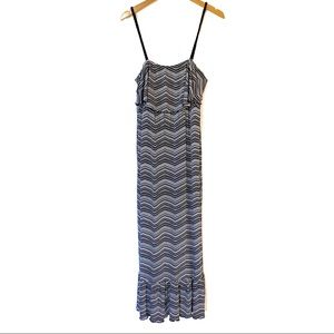 NWT Black & White Carole Little Striped Maxi Dress